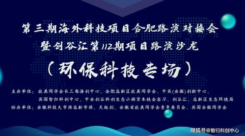 第三期海外科技项目合肥路演对接会 环保科技专场 成功举办 智归科创中心